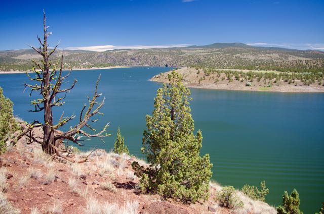 Prineville Reservoir and desert hills